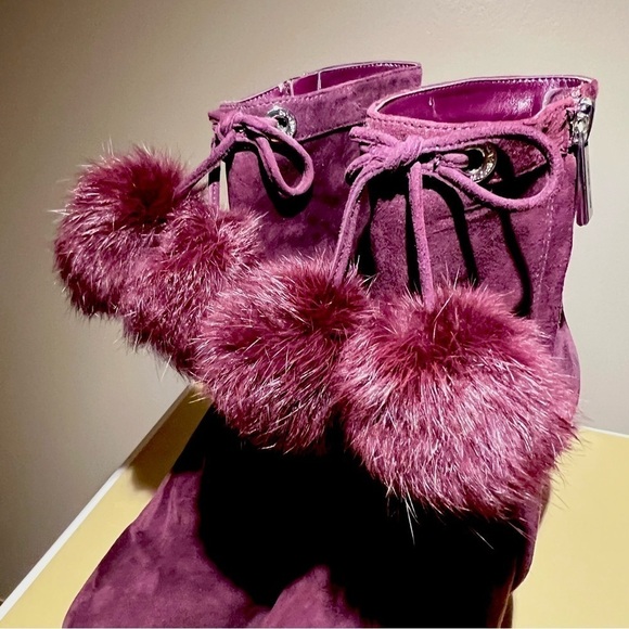 Michael Kors suede Remi boot in Damson/purple size 6.5 with stilletto heel EUC!! - Picture 6 of 6